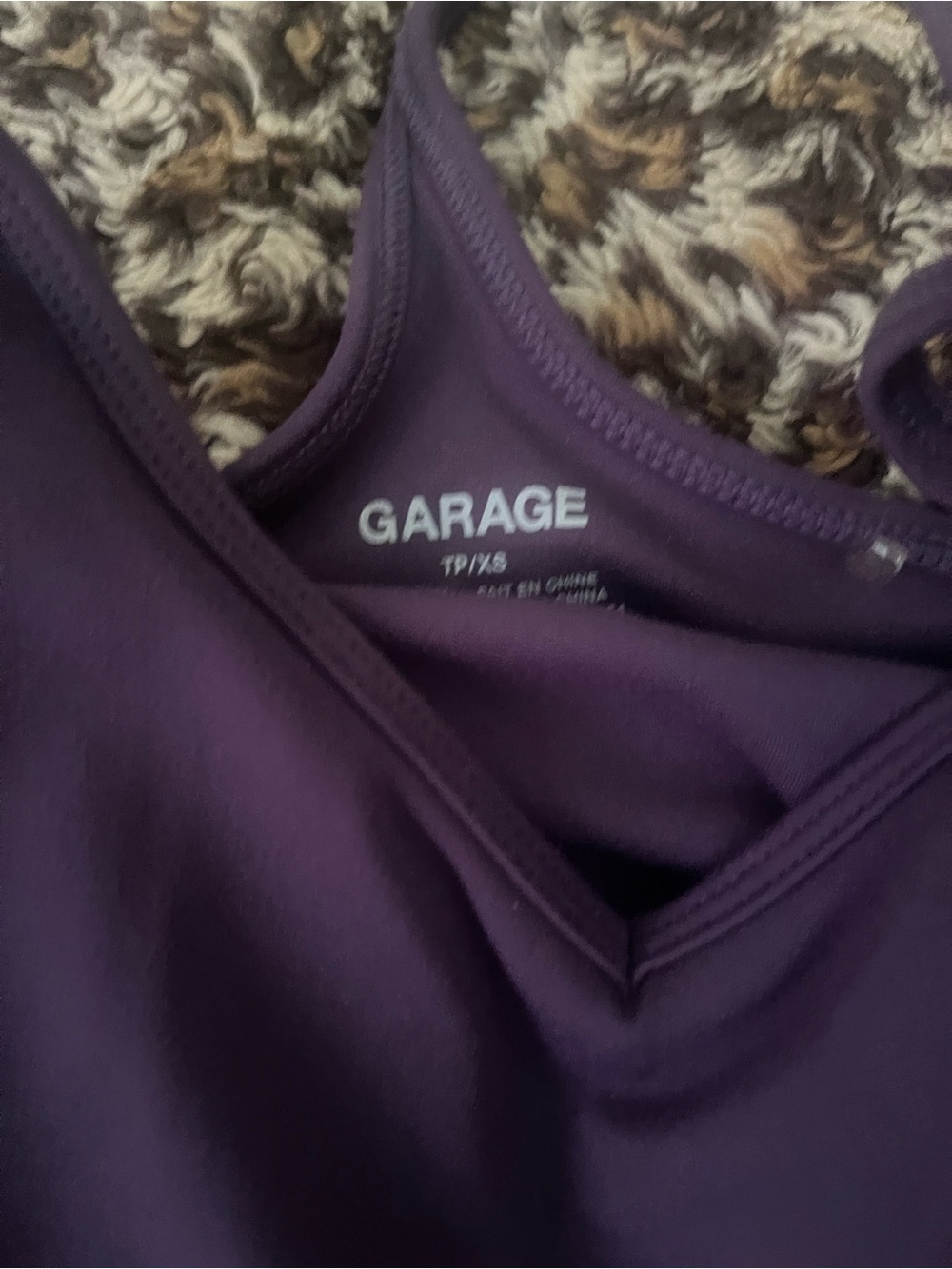Garage Deep Purple V-Neck Strappy Tank - Picture 4 of 7